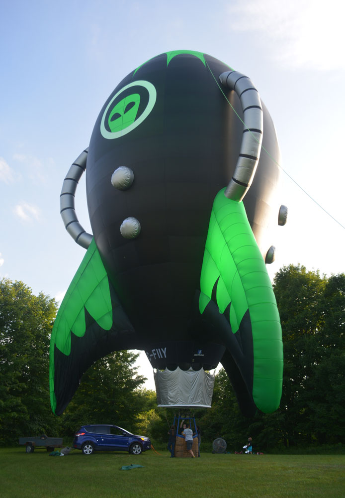 The Alien Rocket Special Shape Hot Air Balloon is born – Bard Balloons